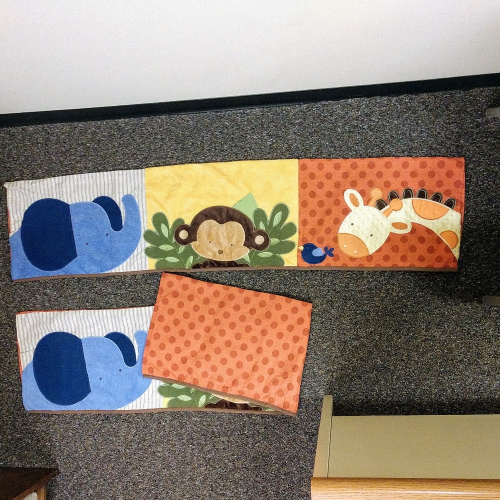 2 safari/jungle valances and matching lamp